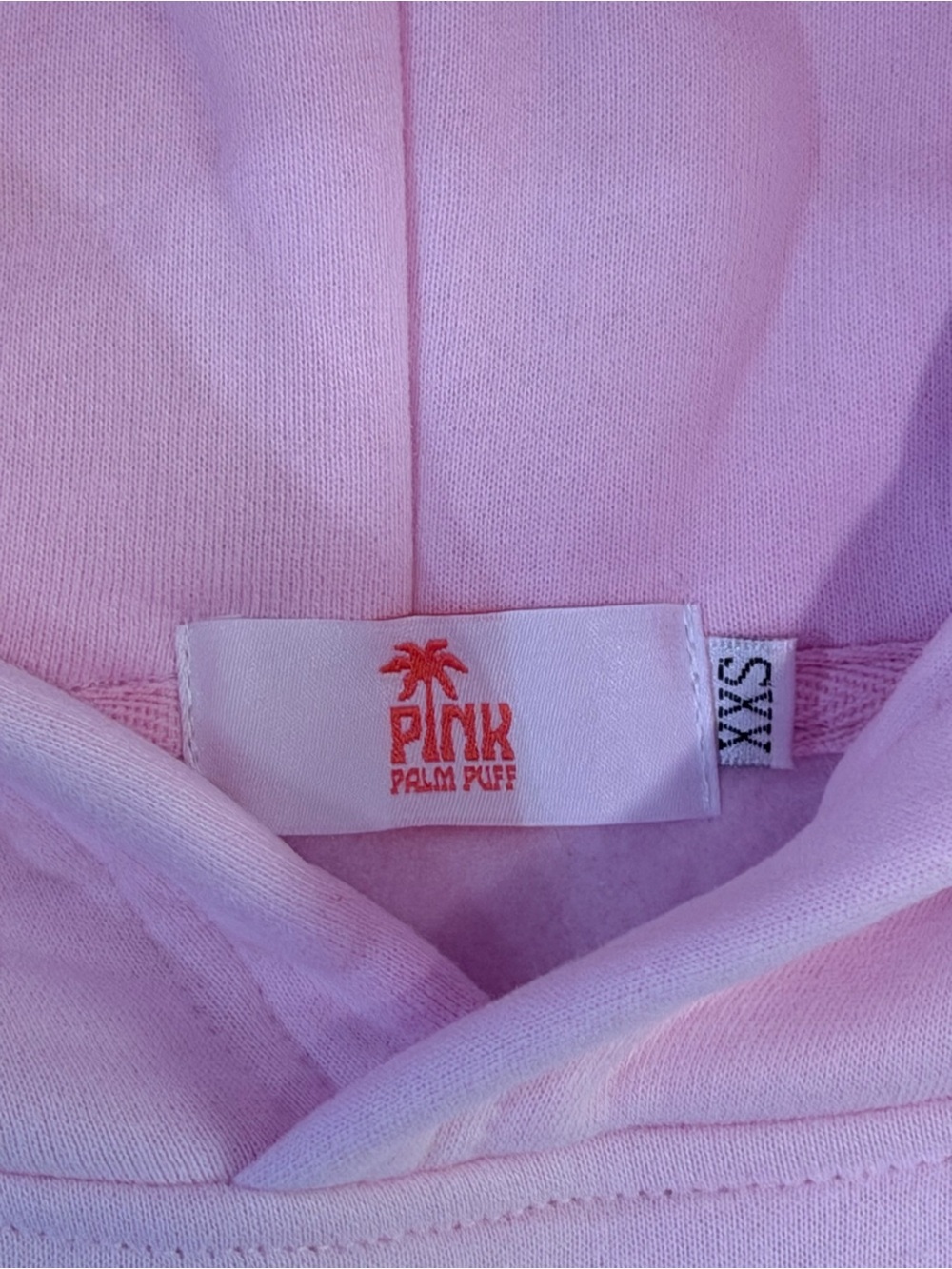 PINK PALM PUFF Classic Puff Hoodie in Pink NEW IN BAG & BOX. Size XXS - Picture 5 of 8